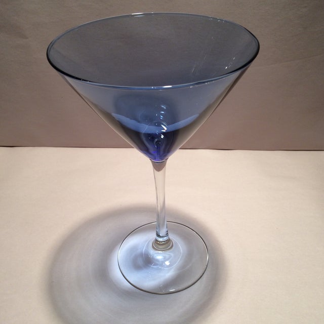 Vintage Blue Martini Glasses Set of 4 Chairish
