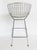 2010s Harry Bertoia Knoll Wire Bar Stool With Leather Seat Pad For Sale - Image 5 of 13