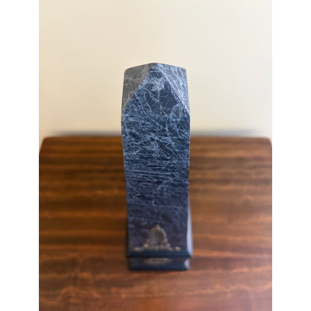Neoclassical Faux Marble Obelisk With Brass Mounts For Sale - Image 10 of 11