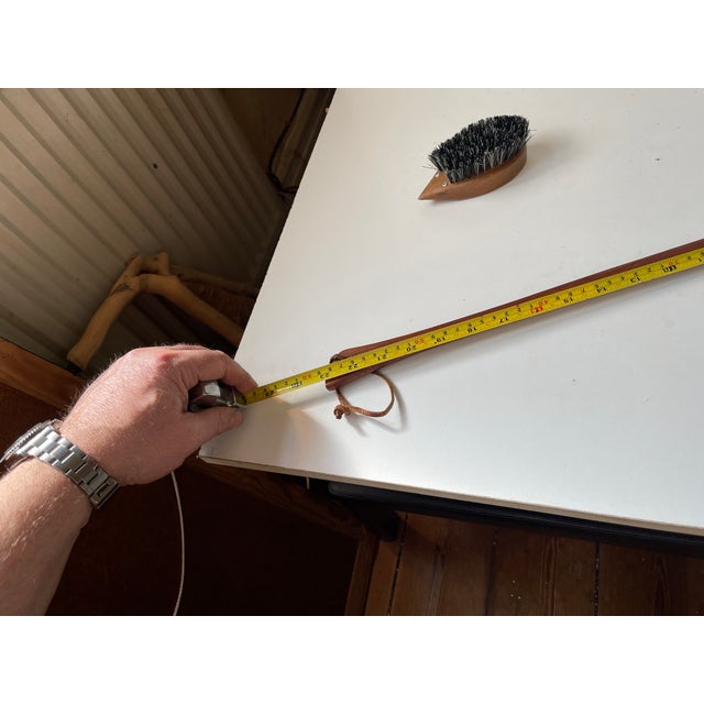 Brown Mid-Century Danish Teak Shoehorn and Rat Brush, 1970s, Set of 2 For Sale - Image 8 of 9