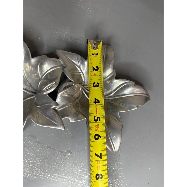 Bruce Fox Vintage Bruce Fox Cast Aluminum Double Ivy Leaf Bowl For Sale - Image 4 of 8