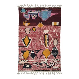 Authentic Handwoven Modern Wool Rug - 9.4 X 5.8 Ft For Sale