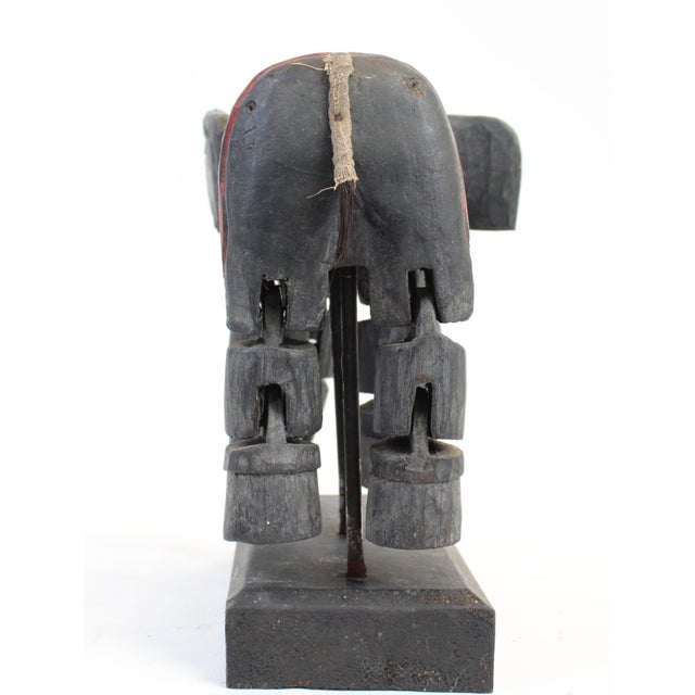 Navy Blue Majestic Elephant Puppet Style in Blue For Sale - Image 8 of 11