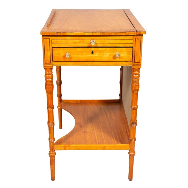 George III Satinwood And Tulipwood Work Table For Sale - Image 9 of 12