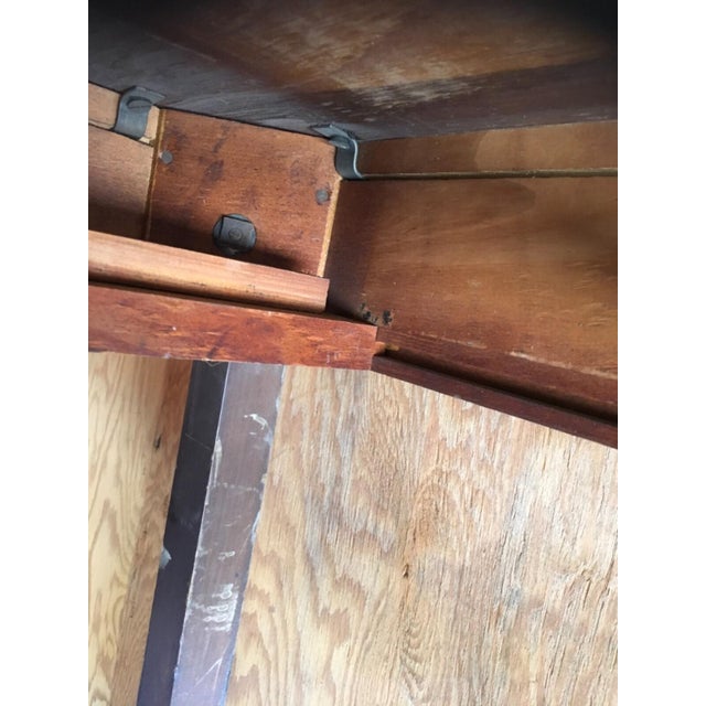 Wood Vintage Wood Farmhouse Writing Desk Table For Sale - Image 7 of 8