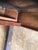 Wood Vintage Wood Farmhouse Writing Desk Table For Sale - Image 7 of 8