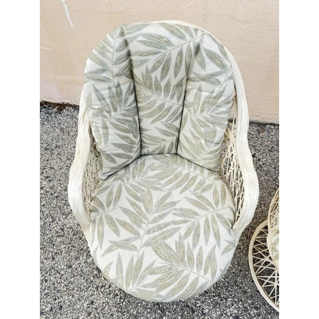 Russell Woodard Vintage Russell Woodard Mid Century Spun Fiberglass Pedestal Base Arm Chair Pair For Sale - Image 4 of 16