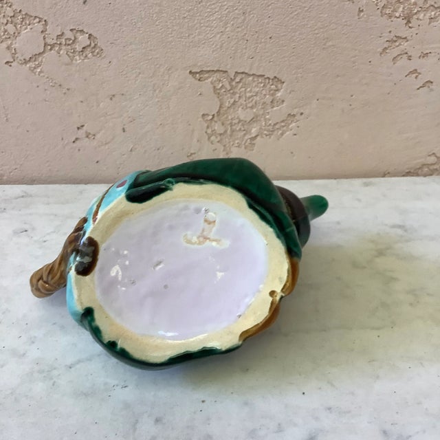 19th-Century Majolica Minton Chinaman Figural Teapot For Sale - Image 11 of 12