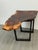 Brown Walnut Live Edge Wood Slab Side Table For Sale - Image 8 of 12