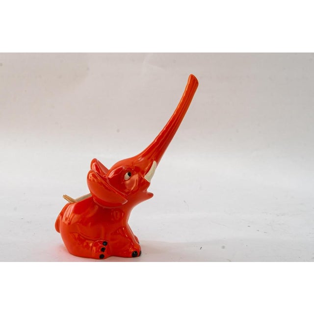 Red Goebel Porcelain Toothstick Holder, 1970s For Sale - Image 8 of 10