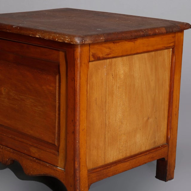 Brown Vintage French Raised Panel Maple Single Door Side Stands - a Pair For Sale - Image 8 of 13