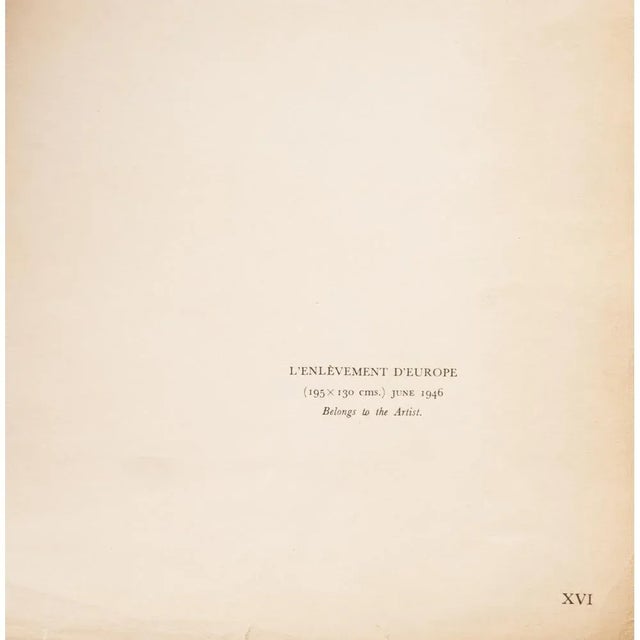 1946 After Picasso, "The Kidnapping of Europe" Period First English Edition Offset Lithograph For Sale In Dallas - Image 6 of 10