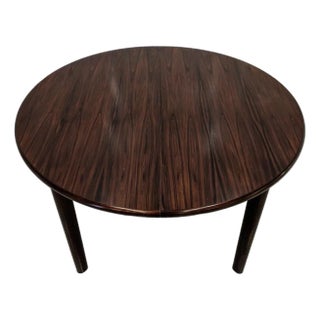 MCM Nordisk Andels-Eksport Danish Rosewood Expandable Dining Table For Sale