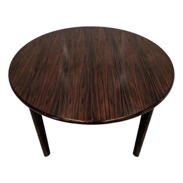 MCM Nordisk Andels-Eksport Danish Rosewood Expandable Dining Table For Sale