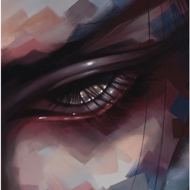 Contemporary VAMPIRE - The Slow Drip of Time by Michelle Kohler | Oil on canvas Portrait of a woman with dark features. For Sale - Image 3 of 5