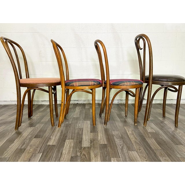 Vintage Thonet Style Bentwood Dining or Occasional Chairs - Set of 4 For Sale In Kansas City - Image 6 of 8