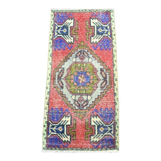 Handmade Turkish Red Small Rug For Sale