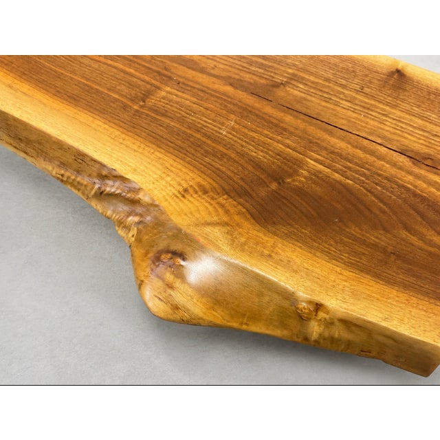 Extra Long Sculptural Live Edge Wood Bench or Long Coffee Table Hairpin Legs For Sale - Image 10 of 12
