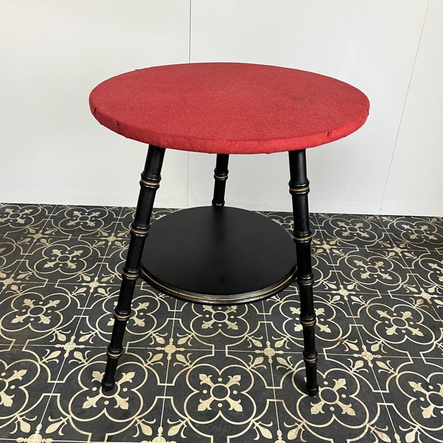 Black Ebonised Side Table in Faux Bamboo For Sale - Image 8 of 13