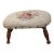 1950s Mid Century Victorian Style Needlepoint Foot Stool For Sale