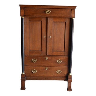 Antique Empire Oak Diaper Cabinet For Sale