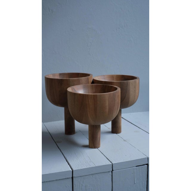 Wood Triple Tray 2.0 in African Walnut by Arno Declercq For Sale - Image 7 of 9