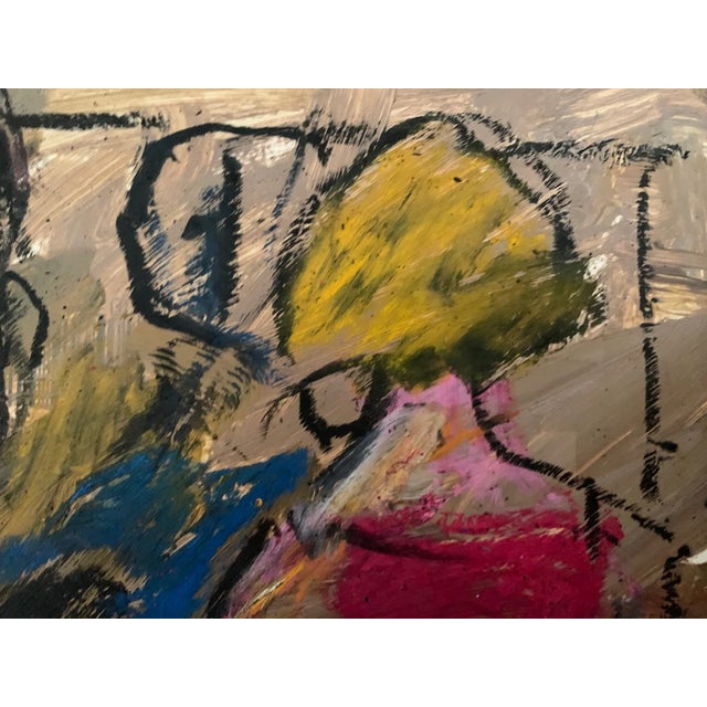 Late 20th Century Bruno Paoli "Elegant Illusions" Original Italian Modern Figurative Portrait, 20th Century Florence Italy Fine Art Painting, Oil on Board, 26.5x22.5" For Sale - Image 5 of 9