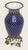 French 19th C French (Sevres) Cobalt Blue Napoleon III Decorated Bronze MTD Tahan Vase For Sale - Image 3 of 10
