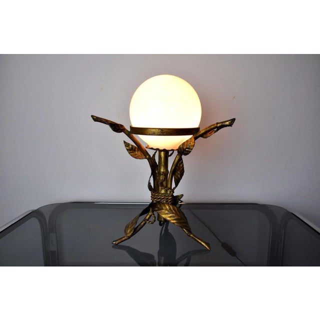 Art Deco Spanish Floral Table Lamp, 1960, in Very Good conditions. Designed 1960 to 1969 European Plug (up to 250V).The...
