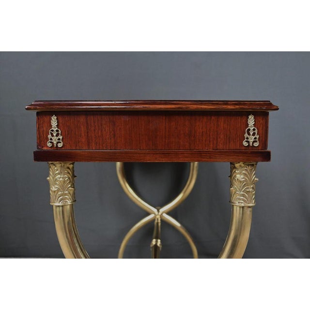 Empire Style Mahogany Veneer Console Table, Early 20th Century For Sale - Image 12 of 18