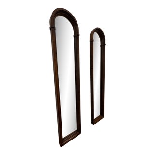 Vintage Brandt Furniture 'Diplomat' Arched Wall Mirrors | Pair For Sale