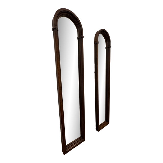 Vintage Brandt Furniture 'Diplomat' Arched Wall Mirrors | Pair For Sale