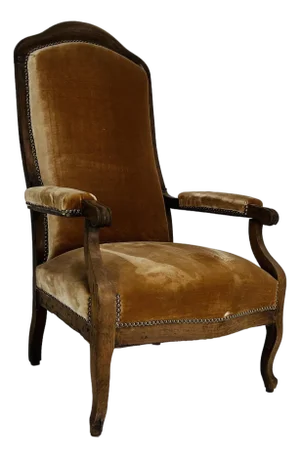 Mid 19th Century Antique French Voltaire Armchair