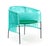 Set of 4 mint caribe lounge chair by sebastian herkner materials: galvanized and powder-coated tubular steel. Pvc strings...