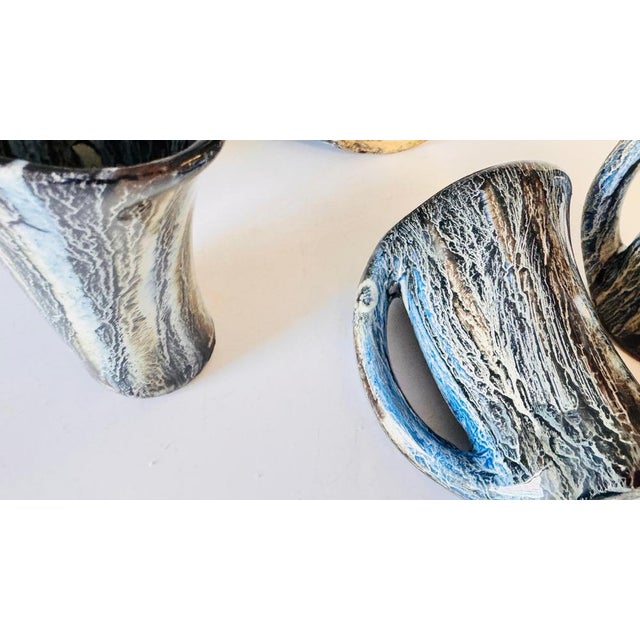 Vintage Ceramic Orangeade Set with Pitcher and Mugs from Vallauris, 1960s, Set of 7 For Sale - Image 6 of 13