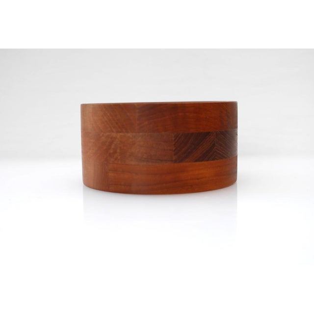 Small Mid-Century Danish Modern Teak Bowl by Kjeni Merløse, Denmark, 1960s For Sale - Image 4 of 12