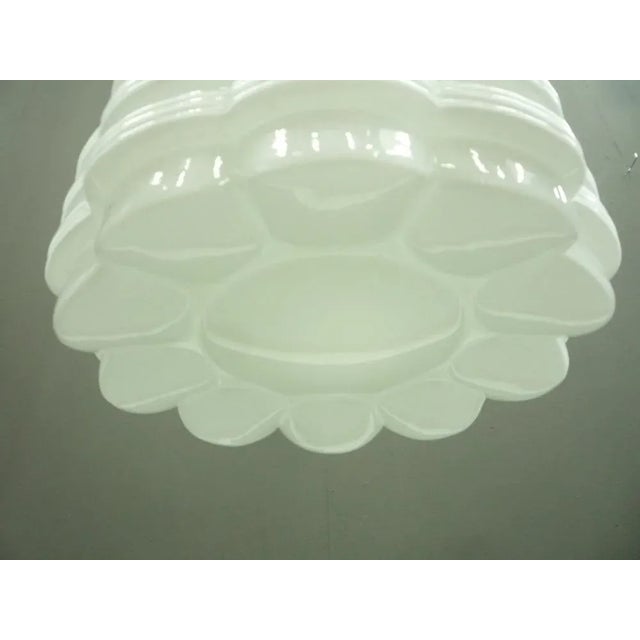 Space-Age Glass & Chrome Pendant Lamp from Limburg, 1960s For Sale - Image 4 of 13