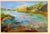 Lake house scene. One-of-a-kind original oil painting on a 24 x 48-inch gallery-wrapped professional canvas. Sides are...