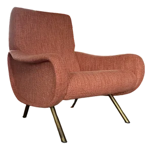 Mid-Century Early Edition Lady Chair with Wooden Frame by Arflex, 1950s