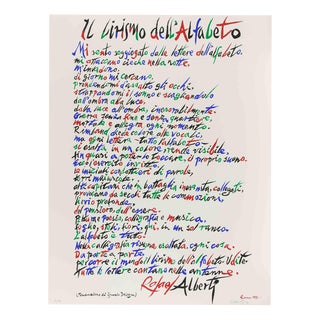 Rafael Alberti, The Lyricism of Alphabet, 1972, Lithograph For Sale