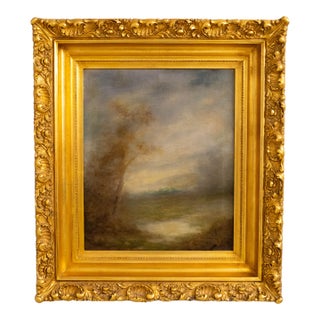 Ford Artist Signed Landscape Oil Painting on Canvas c.1903 For Sale
