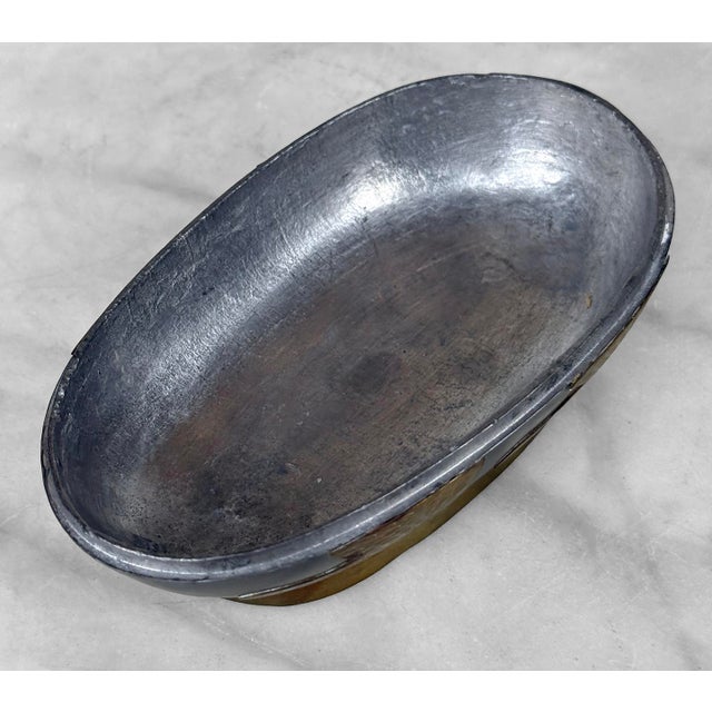 Silver Vintage Asian Pewter & Brass Figural Rabbit Storage Box For Sale - Image 8 of 9