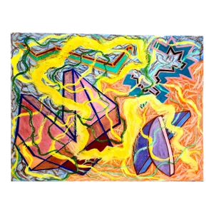 New York Abstract Expressionist Painting by Joan Thorne, 1981