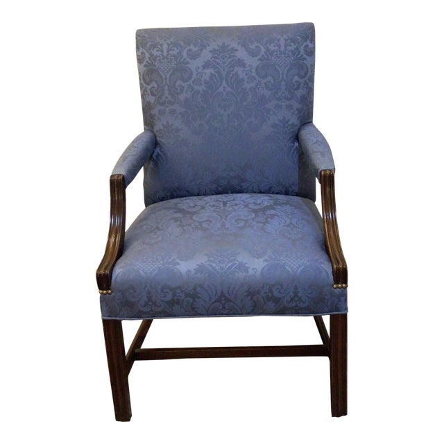 Early 20th Century Chippendale Style Library Chair For Sale