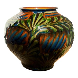 Glazed Earthenware Vase by H.A. Kähler, 1920 For Sale