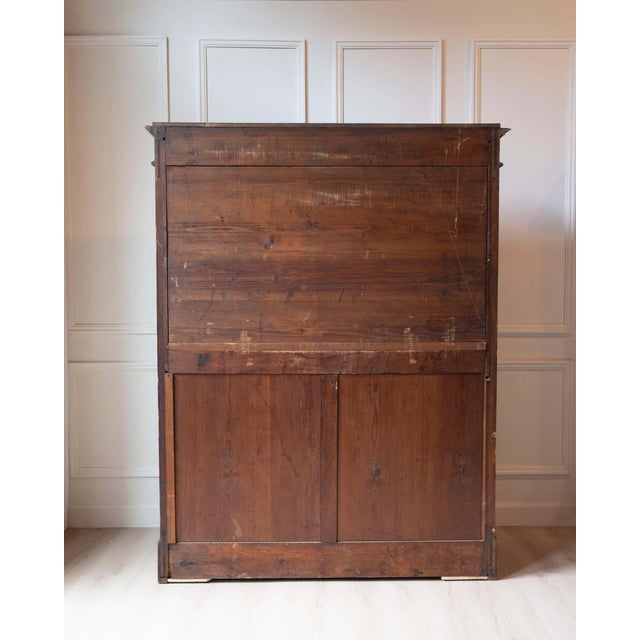 Early 20th Century Italian Wooden Filing Cabinet with Tambour Door For Sale - Image 15 of 18