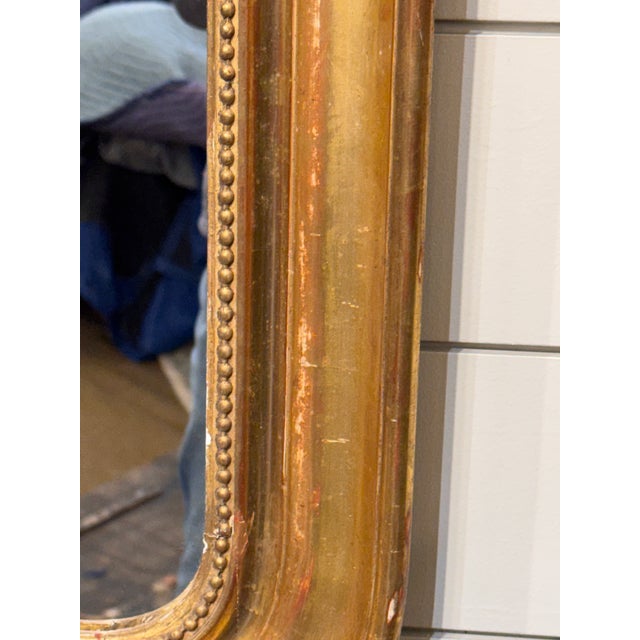 19th Century Gold Rounded Corner Mirror For Sale - Image 11 of 12