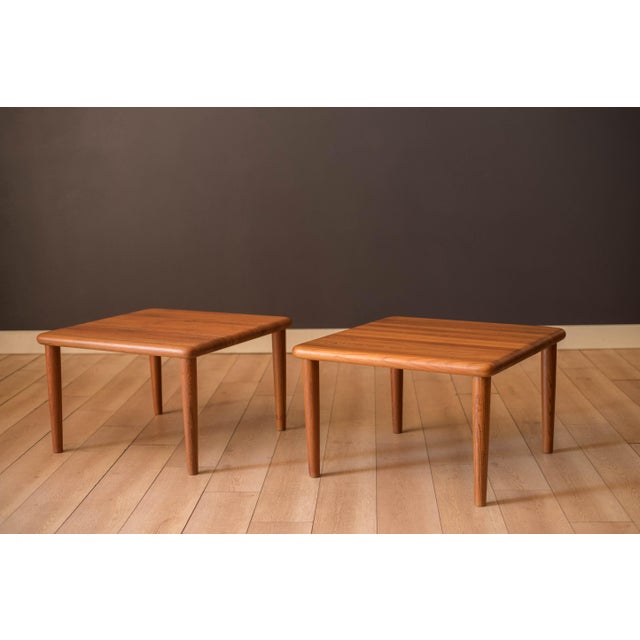 Mid-Century Modern Danish Modern Solid Teak Square Coffee End Table by Glostrup For Sale - Image 3 of 16