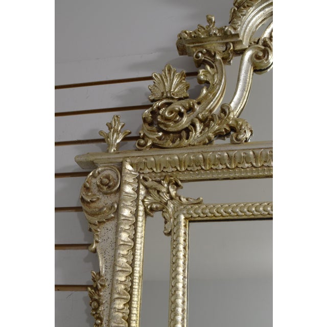 Silver Labarge Ornate Frame Silver Gilt Mirror For Sale - Image 8 of 11