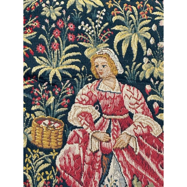 Vintage French Jacquard Tapestry with Noble Amazone Motif in the style of Aubusson, 1970s For Sale - Image 6 of 18